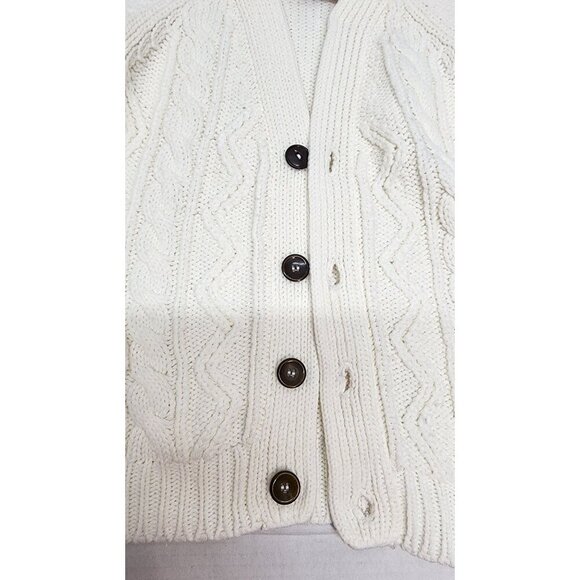 Vintage Boys Cable Knit Cardigan Sweater Li'L BOY'S Size 7 - Picture 2 of 16
